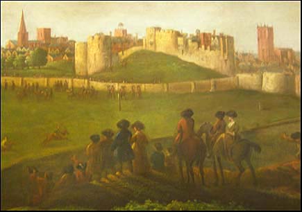 old painting of Chester Castle
