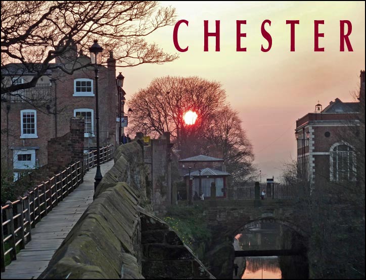 sunset on north wall, chester