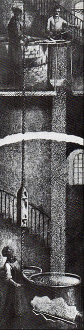 old drawing of shot tower