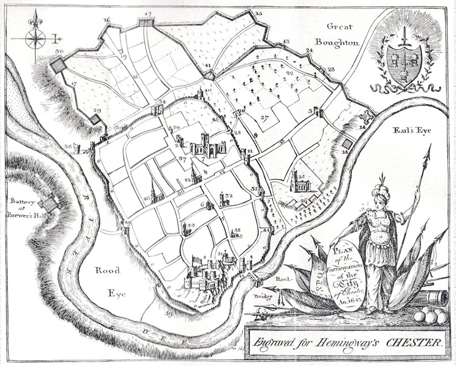 civil war defences map 1645