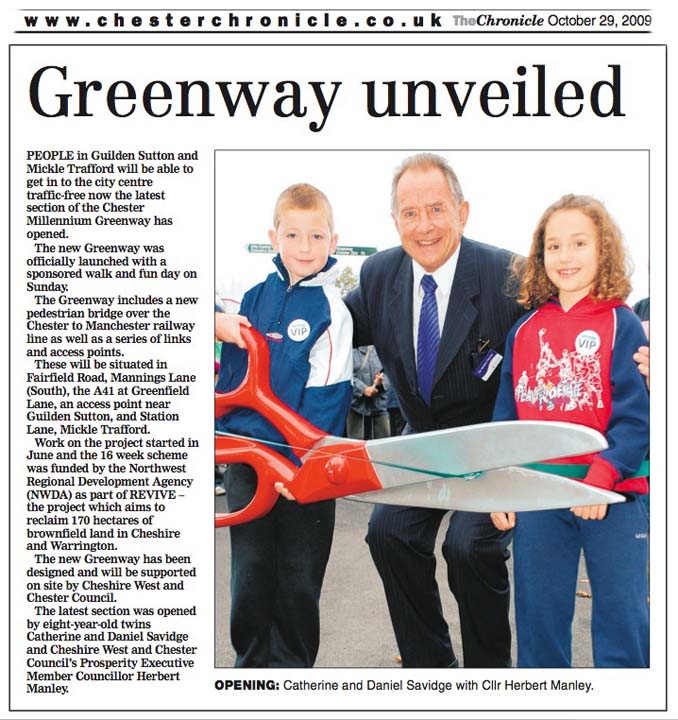 greenway opens press cutting