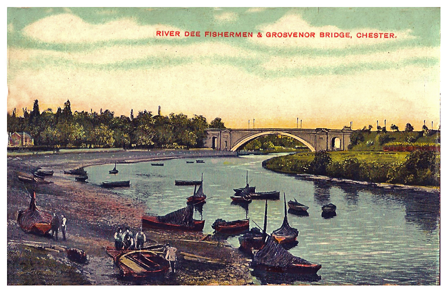grosvenore bridge and fishing boats