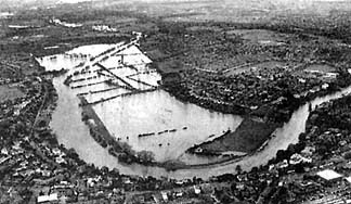 modern flood on the Dee
