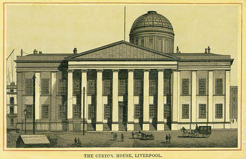 old drawing of the customs house