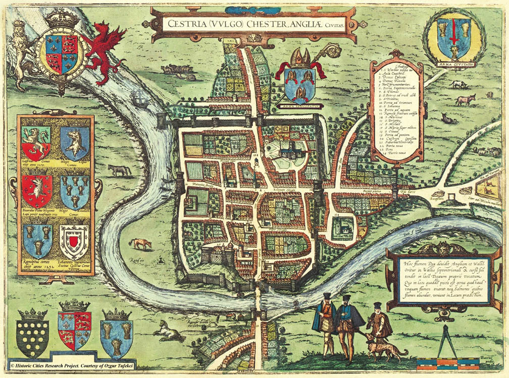 Braun's map of Chester 1571