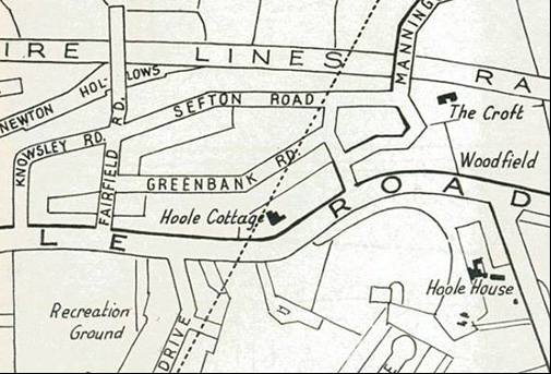 map of hoole cottage