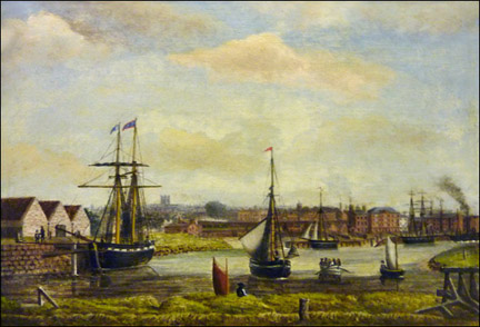 painting of old port